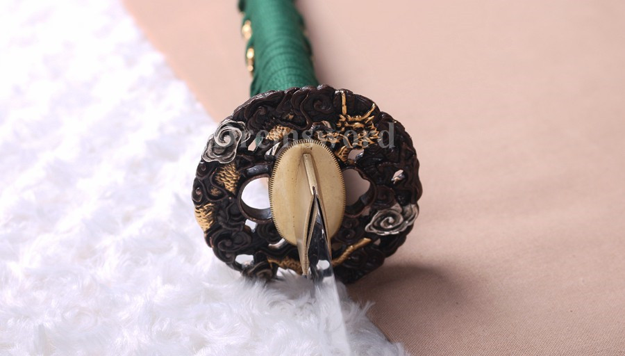 Clay tempered T10 steel katana japanese samurai sword Genuine Ray skin+ox horn saya.