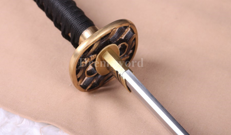 High quality Choji hamon Clay tempered T10 steel katana japanese samurai sword full tang razor sharp.