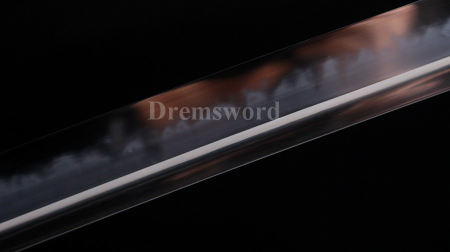 Clay tempered Choji hamon Hazuya polish T10 steel  katana japanese samurai sword full tang razor sharp.