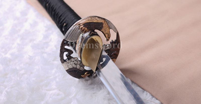 Clay tempered 火焰 Choji hamon T10 steel katana japanese samurai sword full tang sharp battle ready.