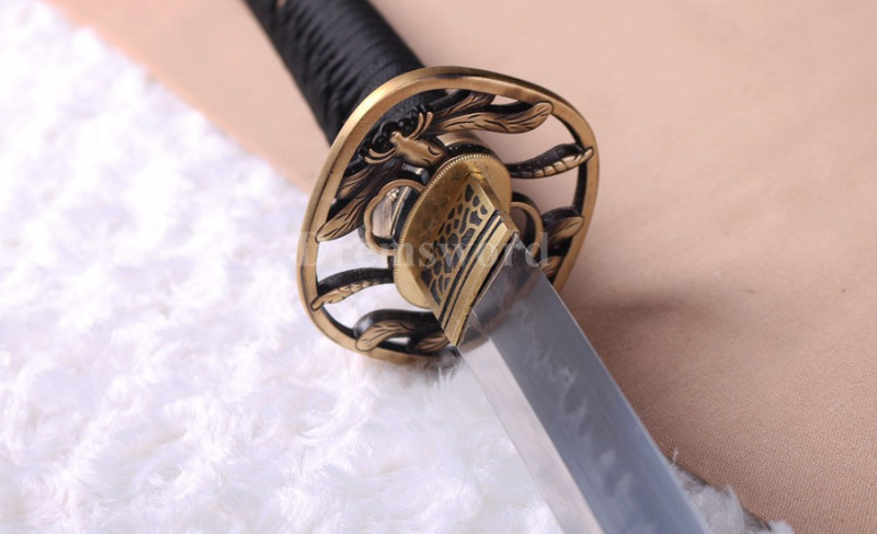 High quality Choji hamon Clay tempered T10 steel katana japanese samurai sword full tang razor sharp.