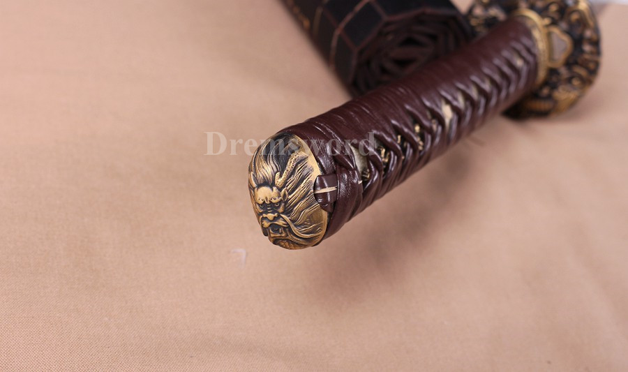 High quality Clay tempered T10 steel real hamon japanese samurai katana sword full tang sharp traditional hand abrasive.