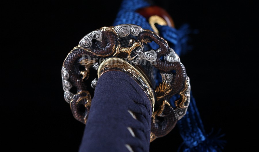 High quality Clay tempered T10 steel katana japanese samurai sword Genuine Ray skin+ox horn saya.
