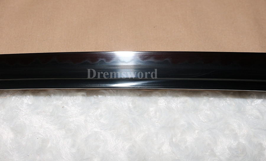 Clay tempered Full Black T10 steel Japanese Samurai katana sword battle sharp.