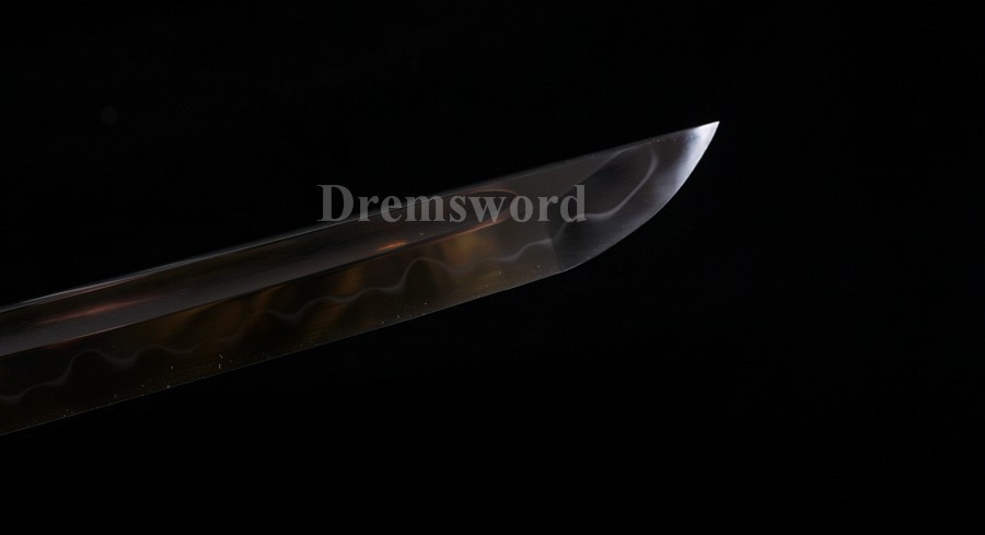 High quality Clay tempered T10 steel katana japanese samurai sword Genuine Ray skin+ox horn saya.