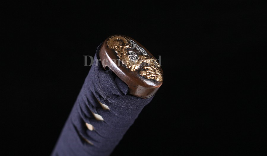 High quality Clay tempered T10 steel katana japanese samurai sword Genuine Ray skin+ox horn saya.