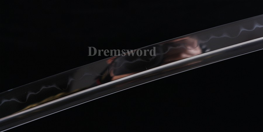 High quality Clay tempered T10 steel katana japanese samurai sword Genuine Ray skin+ox horn saya.