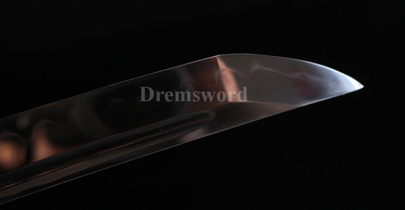 Handmade Clay tempered T10 steel katana japanese samurai sword Genuine Ray skin+ox horn saya.