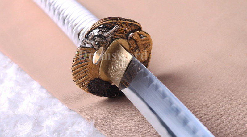 High quality Clay tempered T10 steel katana japanese samurai sword full tang sharp battle ready.