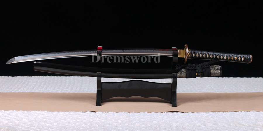 Clay tempered Choji hamon Hazuya polish T10 steel  katana japanese samurai sword full tang razor sharp.