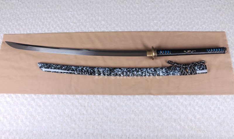 Hand Forge Naginata Clay Tempered T10 steel Japanese Samurai Sword Battle ready Razor Sharp Full Tang.
