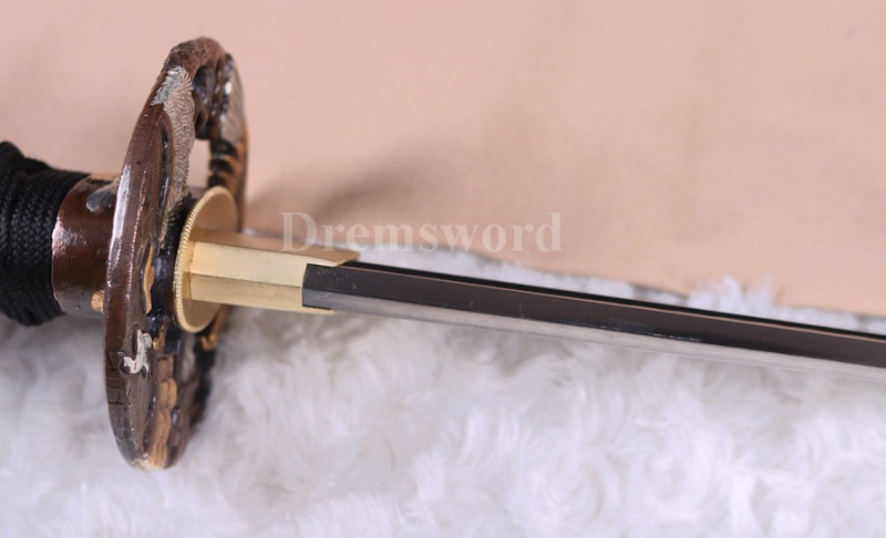 Clay tempered 火焰 Choji hamon T10 steel katana japanese samurai sword full tang sharp battle ready.