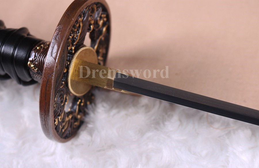 Clay tempered Choji hamon Hazuya polish T10 steel  katana japanese samurai sword full tang razor sharp.