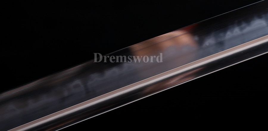 Clay tempered Choji hamon Hazuya polish T10 steel  katana japanese samurai sword full tang razor sharp.