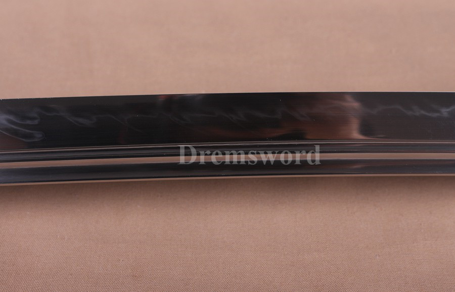 Hand Forge Naginata Clay Tempered T10 steel Japanese Samurai Sword Battle ready Razor Sharp Full Tang.