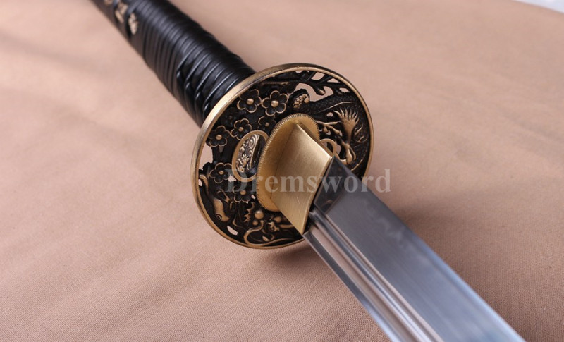 Hand Forge Naginata Clay Tempered T10 steel Japanese Samurai Sword Battle ready Razor Sharp Full Tang.