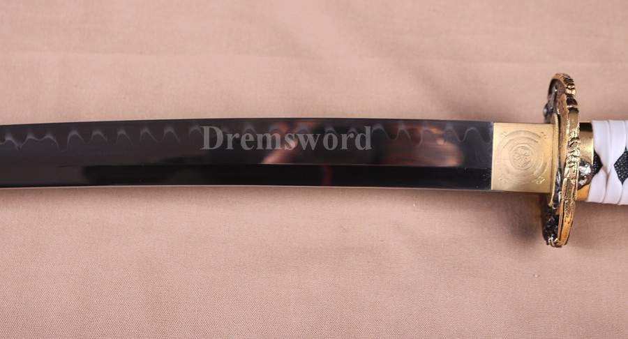 High quality Clay tempered T10 steel katana japanese samurai sword full tang sharp battle ready.