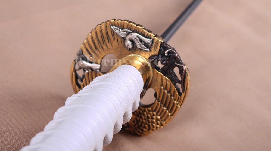 High quality Clay tempered T10 steel katana japanese samurai sword full tang sharp battle ready.