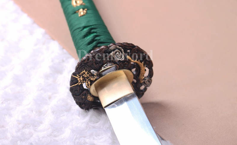 Clay tempered T10 steel katana japanese samurai sword Genuine Ray skin+ox horn saya.