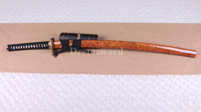 High quality Choji hamon Clay tempered T10 steel katana japanese samurai sword full tang razor sharp.