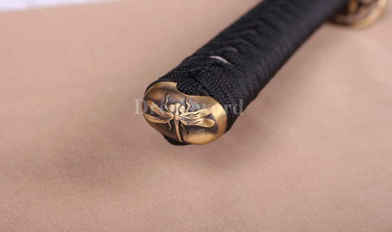 High quality Choji hamon Clay tempered T10 steel katana japanese samurai sword full tang razor sharp.