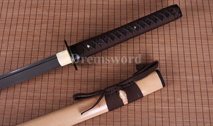 Handmade Clay tempered T10 steel katana japanese samurai sword full tang sharp battle ready.