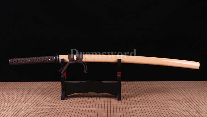 Handmade Clay tempered T10 steel katana japanese samurai sword full tang sharp battle ready.