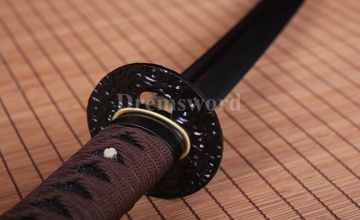 Handmade Clay tempered T10 steel katana japanese samurai sword full tang sharp battle ready.