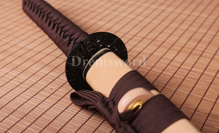 Handmade Clay tempered T10 steel katana japanese samurai sword full tang sharp battle ready.