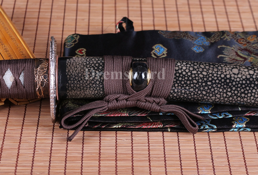 Clay tempered Folded Steel Hazuya Polish tanto Japanese Samurai Sword Razor Sharp.