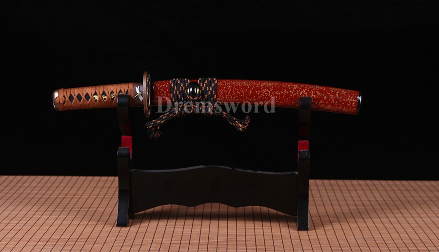 High quality Clay tempered T10 steel tanto japanese samurai sword full tang sharp.