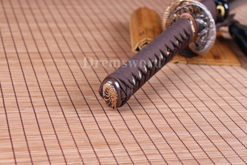 Clay tempered Folded Steel Hazuya Polish wakizashi Japanese Samurai Sword Razor Sharp.