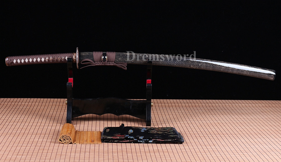Clay tempered Folded Steel Hazuya Polish katana Japanese Samurai Sword Razor Sharp.