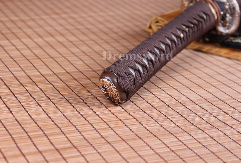 Clay tempered Folded Steel Hazuya Polish katana Japanese Samurai Sword Razor Sharp.