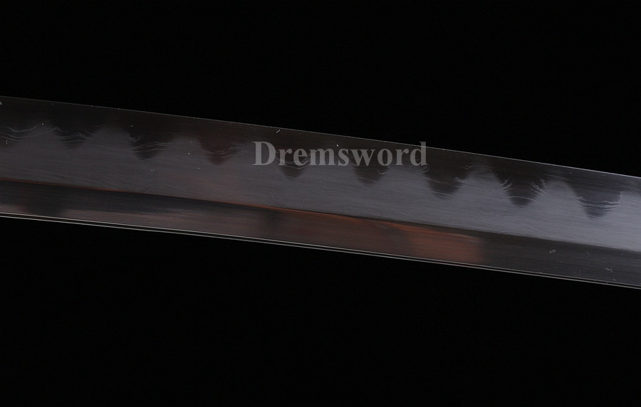 Clay Tempered Folded Steel Abrasive japanese katana sword full tang sharp blade.