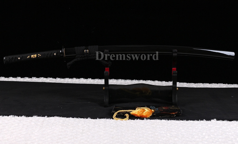 Clay Tempered Folded Steel Abrasive japanese katana sword full tang sharp blade.