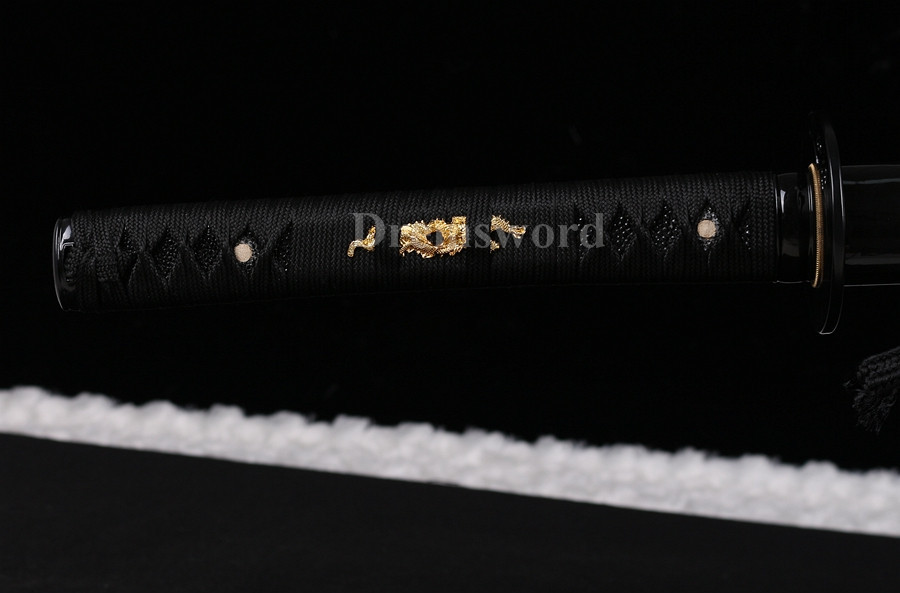 Clay Tempered Folded Steel Abrasive japanese katana sword full tang sharp blade.