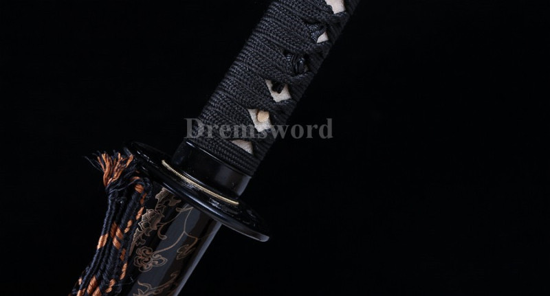 hand forged clay tempered folded steel Katana  Japanese Samurai Sword full tang battle ready sharp.
