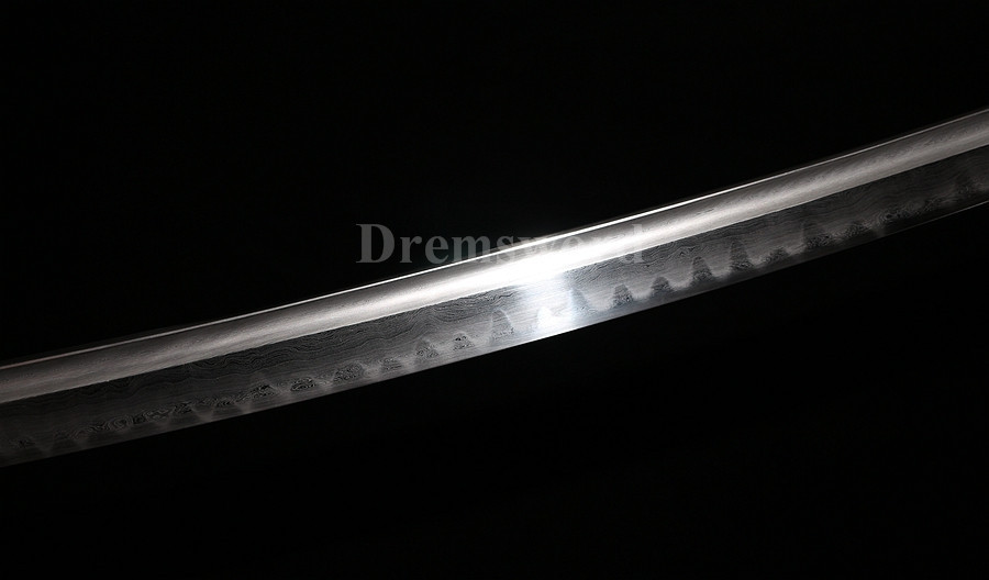 Hand forge Clay Tempered Folded Steel katana Japanese samurai Sword full tang battle ready Sharp.