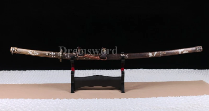 Japanese Tachi Sword Clay Tempered Folded Steel hazuya Abrasive Full Tang Sharp Blade