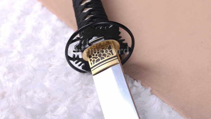 hand forged clay tempered folded steel Katana  Japanese Samurai Sword full tang battle ready sharp.