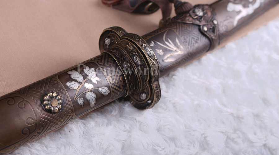 Japanese Tachi Sword Clay Tempered Folded Steel hazuya Abrasive Full Tang Sharp Blade