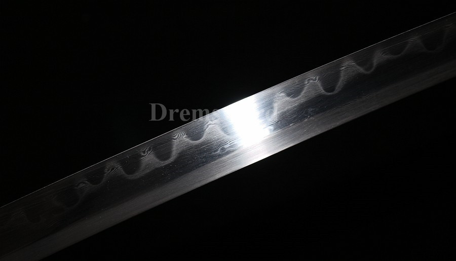 hand forged clay tempered folded steel Katana  Japanese Samurai Sword full tang battle ready sharp.