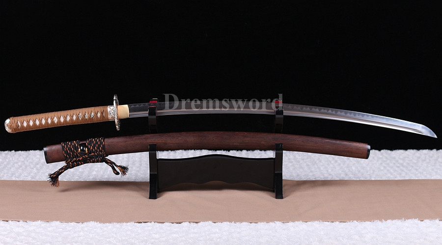 Hand forge Clay Tempered Folded Steel katana Japanese samurai Sword full tang battle ready Sharp.