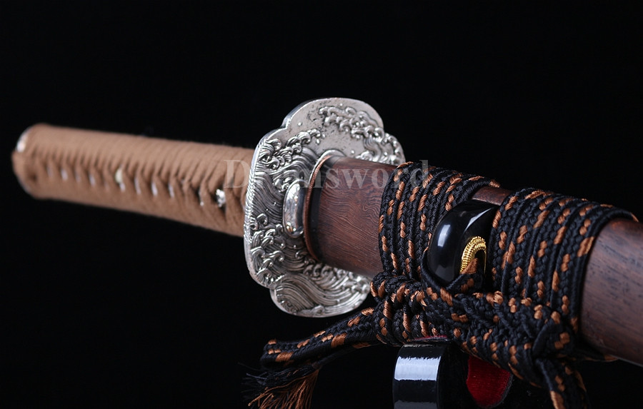 Hand forge Clay Tempered Folded Steel katana Japanese samurai Sword full tang battle ready Sharp.