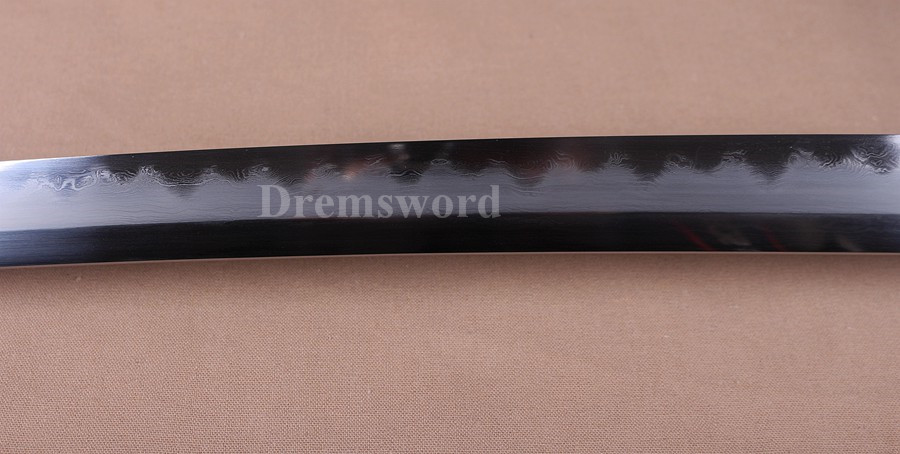 Japanese Tachi Sword Clay Tempered Folded Steel hazuya Abrasive Full Tang Sharp Blade