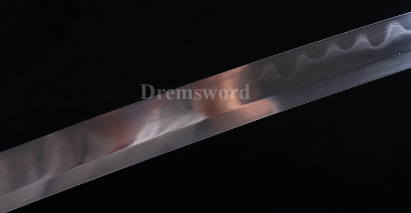 hand forged clay tempered folded steel Katana  Japanese Samurai Sword full tang battle ready sharp.