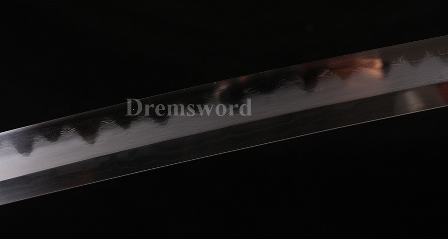 Japanese Tachi Sword Clay Tempered Folded Steel hazuya Abrasive Full Tang Sharp Blade
