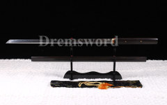 Kobuse Clay Tempered shirasaya Lamination Blade Battle Ready Japanese samurai Sword sharp Kiriha-Zukuri balck