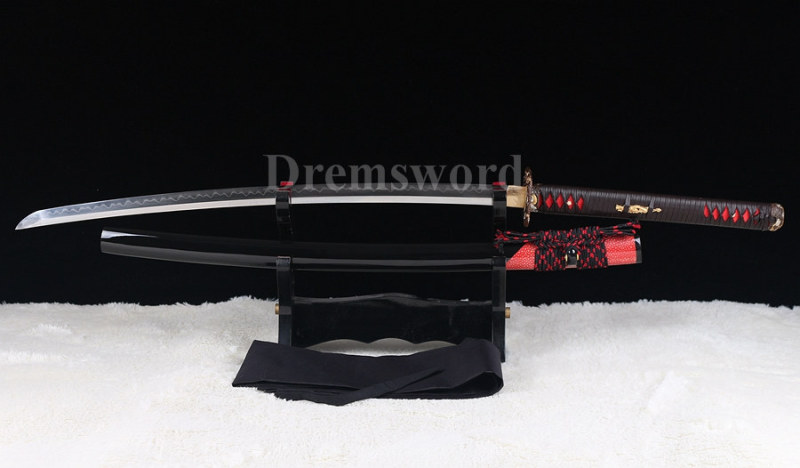 Nagamaki Shihozume Clay Tempered Lamination Battle Ready Japanese samurai Sword blade full tang sharp.